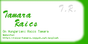tamara raics business card
